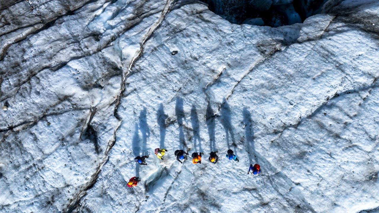 Ice Trekking On The Martial Glacier