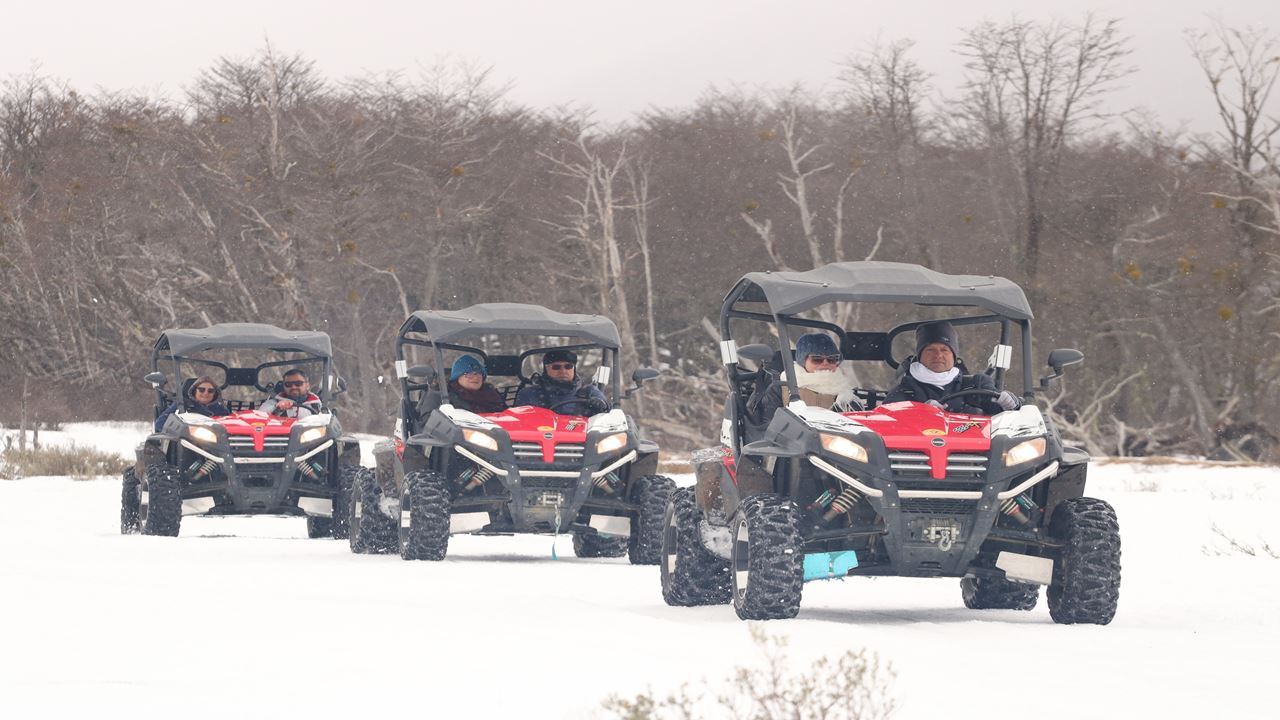 Llanos del Castor: Caminhada com Raquetes, Trenó e 4x4